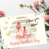 Remerciements Carte de la fête des mères