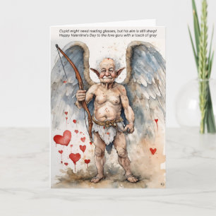 Remerciements Carte de la Saint-Valentin Cupidon vieillissant