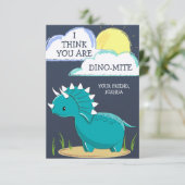 Remerciements Carte de la Saint-Valentin dinosaure pour enfants  (Debout devant)