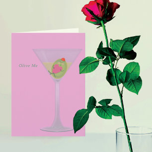 Remerciements Carte de la Saint-Valentin Olive et Martini