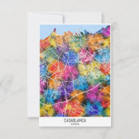 Carte de la ville de Casablanca Maroc