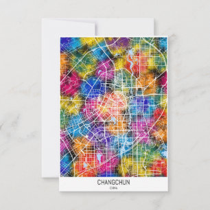 Remerciements Carte de la ville de Changchun