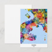 Remerciements Carte de la ville de Dalian (Devant / Derrière)