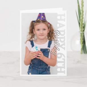 Remerciements Carte de lycée photo d'anniversaire 6 ans