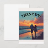 Remerciements Carte de mariage (Devant / Derrière)