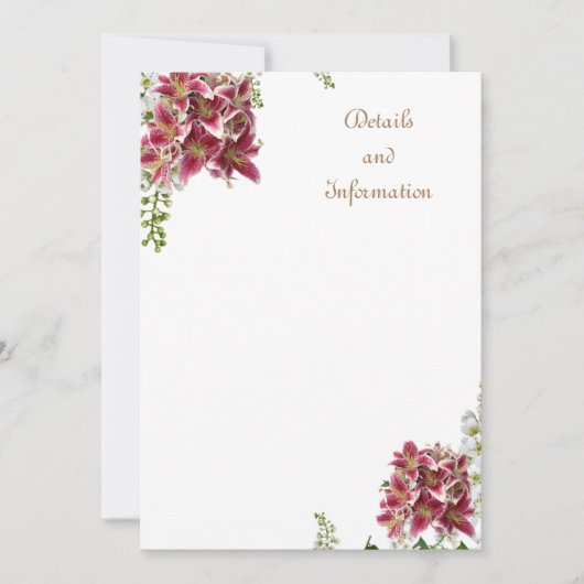 Remerciements Carte de mariage détails et informations (Devant)