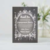 Remerciements Carte de mariage Halloween remerciement cadre goth (Debout devant)