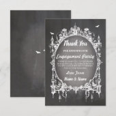 Remerciements Carte de mariage Halloween remerciement cadre goth (Devant / Derrière)