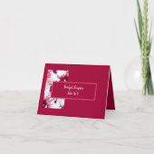 Remerciements Carte de mariage rose fuchsia abstraite (Devant)