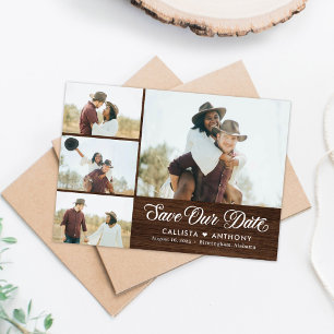 Remerciements Carte de Mariage Rustique à la Campagne pour Sauve