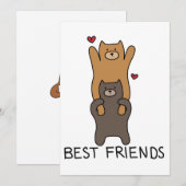 Remerciements Carte de meilleurs amis (Devant / Derrière)