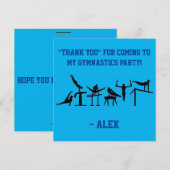 REMERCIEMENTS CARTE DE "MERCI" GYMNASTICS GARÇONS (Devant / Derrière)