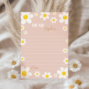 Remerciements Carte de message Boho Daisy Bloom Time Capsule Not
