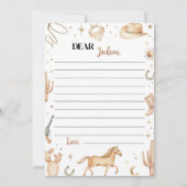 Remerciements Carte de message Boho First Rodeo Time Capsule (Devant)