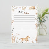Remerciements Carte de message Boho First Rodeo Time Capsule (Debout devant)