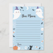 Remerciements Carte de message Boy Ghost Time Capsule Note (Devant)