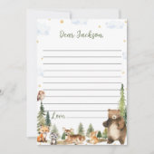 Remerciements Carte de message de la Capsule de temps des animau (Devant)