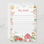 Remerciements Carte de message de la Capsule de temps des animau (Devant)