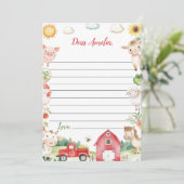 Remerciements Carte de message de la Capsule de temps des animau (Debout devant)