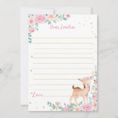 Remerciements Carte de message de la Capsule Floral Deer (Devant)