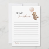 Remerciements Carte de message de l'ours moderne Anniversaire he (Devant)