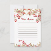 Remerciements Carte de message de note de la capsule de Noël flo (Devant)