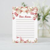 Remerciements Carte de message de note de la capsule de Noël flo (Debout devant)