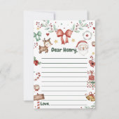 Remerciements Carte de message de note de la capsule de Noël Pèr (Devant)