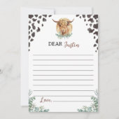 Remerciements Carte de message de note de la capsule de temps de (Devant)