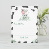 Remerciements Carte de message de note de la Capsule pour l'heur (Debout devant)