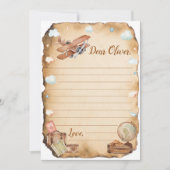 Remerciements Carte de message de note de temps de l'avion vinta (Devant)