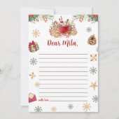 Remerciements Carte de message de note de temps de Noël Cookie (Devant)