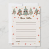 Remerciements Carte de message de note de temps de Noël Hippie (Devant)