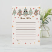 Remerciements Carte de message de note de temps de Noël Hippie (Debout devant)