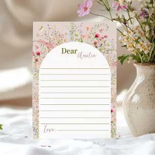 Remerciements Carte de message de note du fleur sauvage Garden T