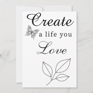 Remerciements Carte de motivation pour créer une vie que vous ai