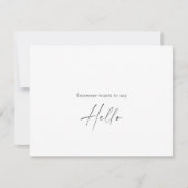 Remerciements Carte de naissance minimale avec calligraphie Hell (Devant)