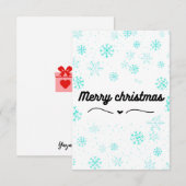 Remerciements carte de noël (Devant / Derrière)