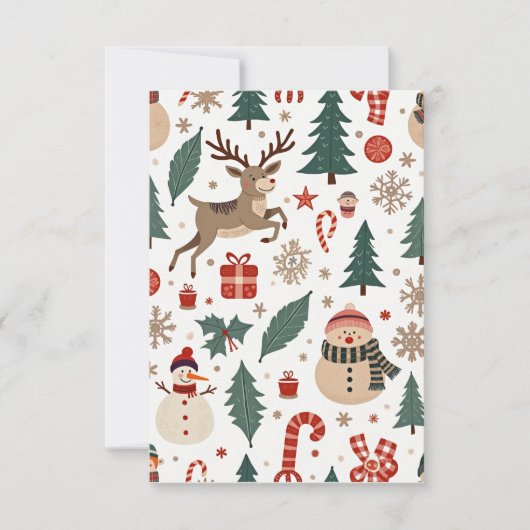 Remerciements Carte de Noël (Devant)