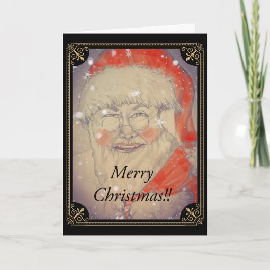 Remerciements Carte de Noël (Devant)