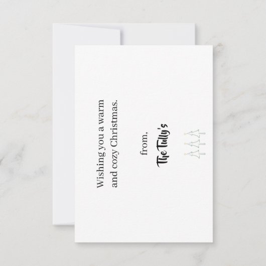 Remerciements Carte de Noël (Dos)