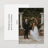 Remerciements Carte de Noël (Devant / Derrière)