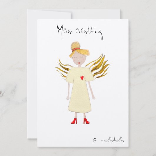 Remerciements Carte de Noël (Devant)