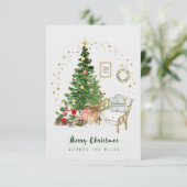 Remerciements Carte de Noël à travers les Miles 3,5x5" (Debout devant)