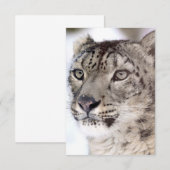 Remerciements Carte de Noël au léopard des neiges (Devant / Derrière)