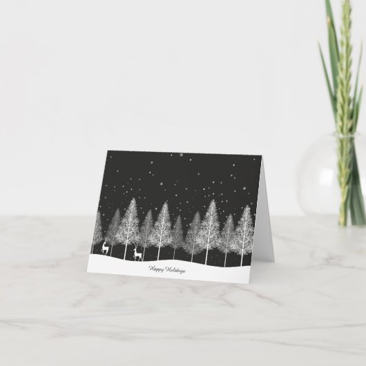 Remerciements Carte de Noël avec rennes (Devant)