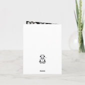 Remerciements Carte de Noël Black, Red & White Snowflake (Dos)