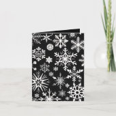 Remerciements Carte de Noël Black, Red & White Snowflake (Devant)