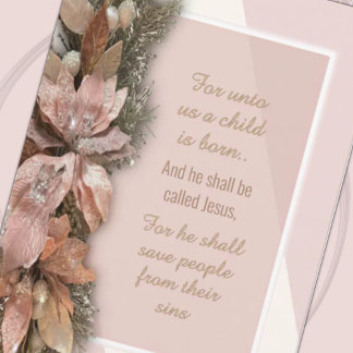 Remerciements Carte de Noël 'Car Un Enfant Nous Est Né'