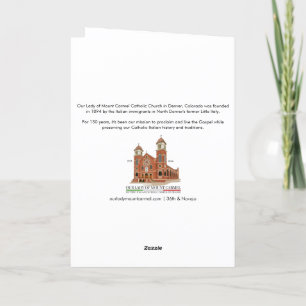 Remerciements Carte de Noël catholique Buon Natale